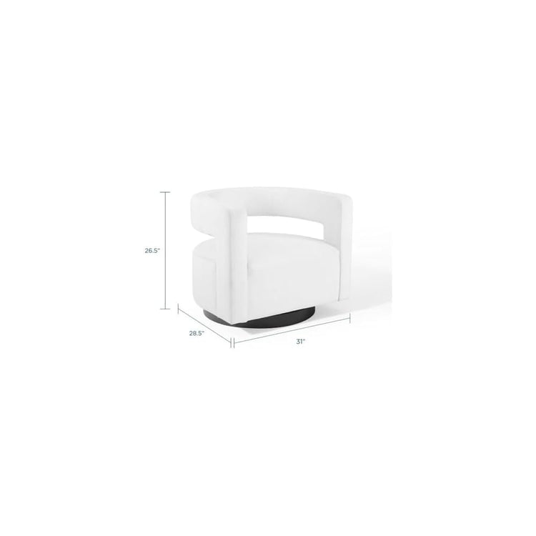 Modway Spin armchairs, White