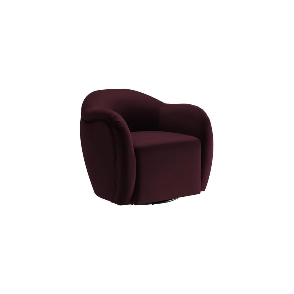 Modway Compose Performance Velvet Swivel Armchair in Storm Gray - Barrel Accent Chair - Comfy Round Single Sofa Chair with 360° Rotation - Modern Upholstered Club Chair for Living Room, Bedroom