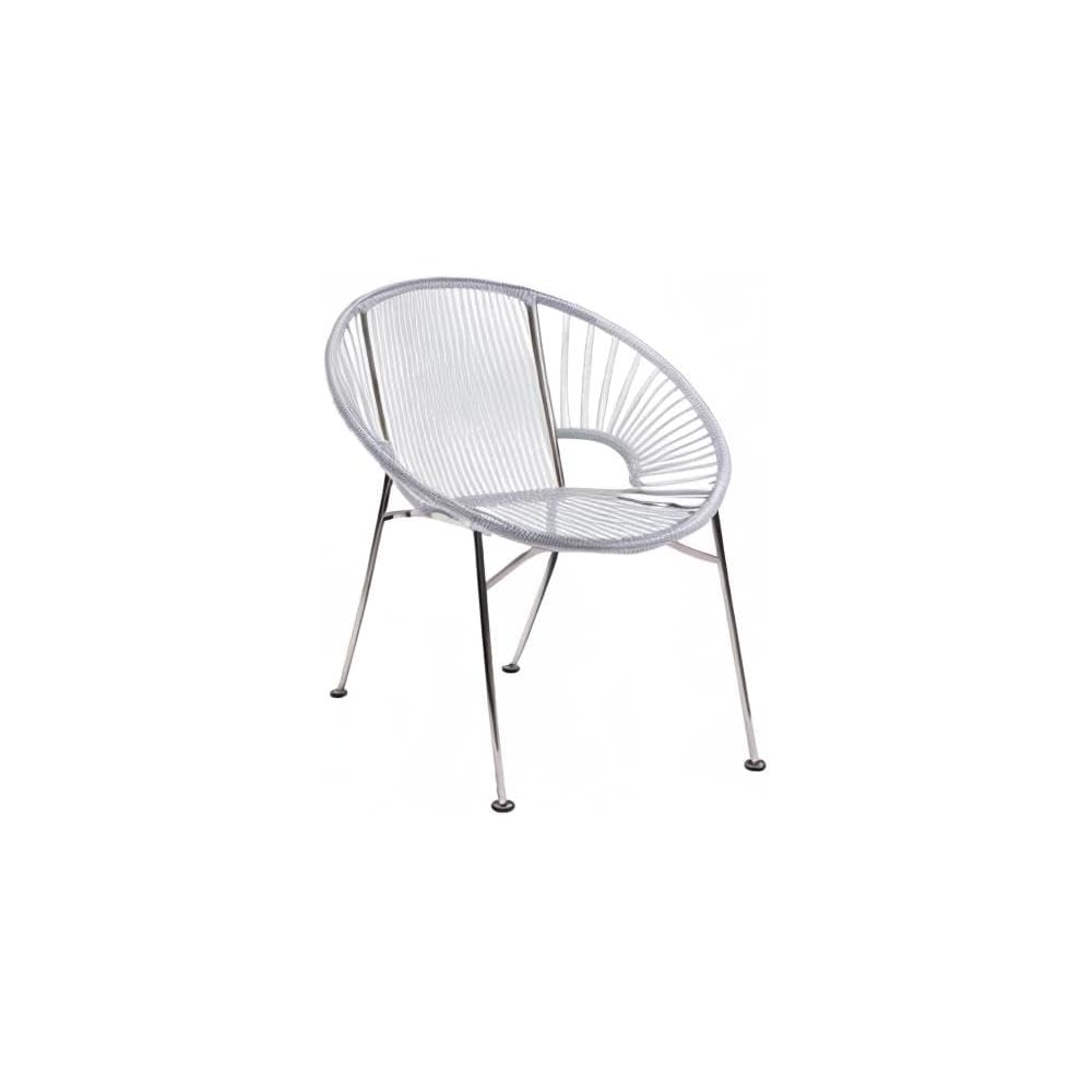 Innit Concha Chair – Clear Weave on Chrome Frame