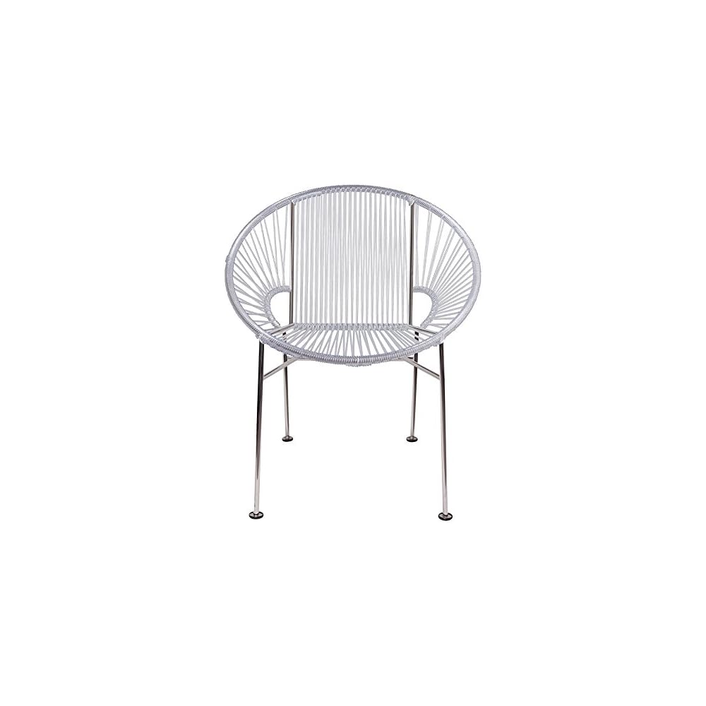 Innit Concha Chair – Clear Weave on Chrome Frame