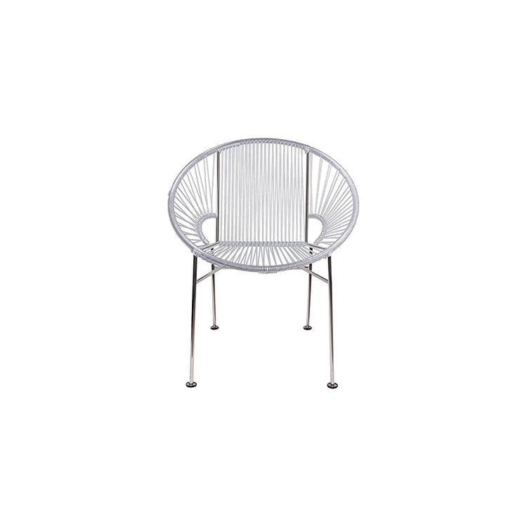 Innit Concha Chair – Clear Weave on Chrome Frame